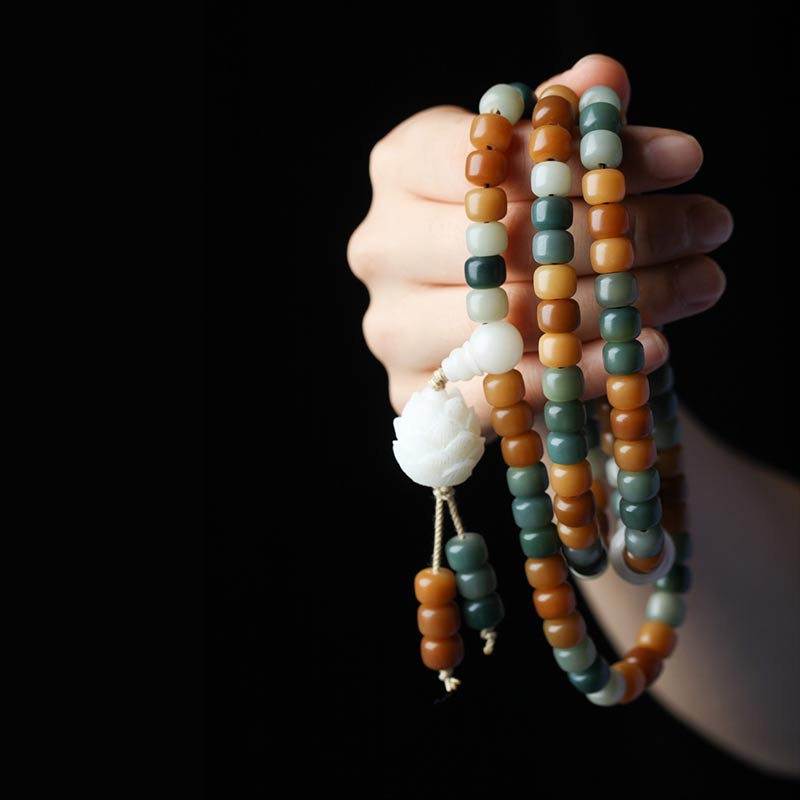 Fortune Jewel Bodhi Lotus Mala Harmony Necklace Bracelet Fortune Jewel