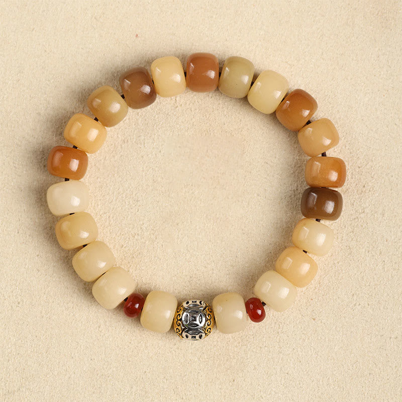 Fortune Jewel Natural Bodhi Seed The Lord of the Corpse Forest Om Mani Padme Hum Wisdom Bracelet