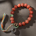 Fortune Jewel Tibetan Natural Camel Bone Dzi Bead Bodhi Seed Charm Luck Bracelet
