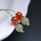 Fortune Jewel 925 Sterling Silver Jade Luck Flower Butterfly Bracelet