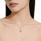 3D Sparkling Star Letter Necklace for Women