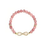 Fortune Jewel Natural Strawberry Quartz Positivity Healing Bracelet
