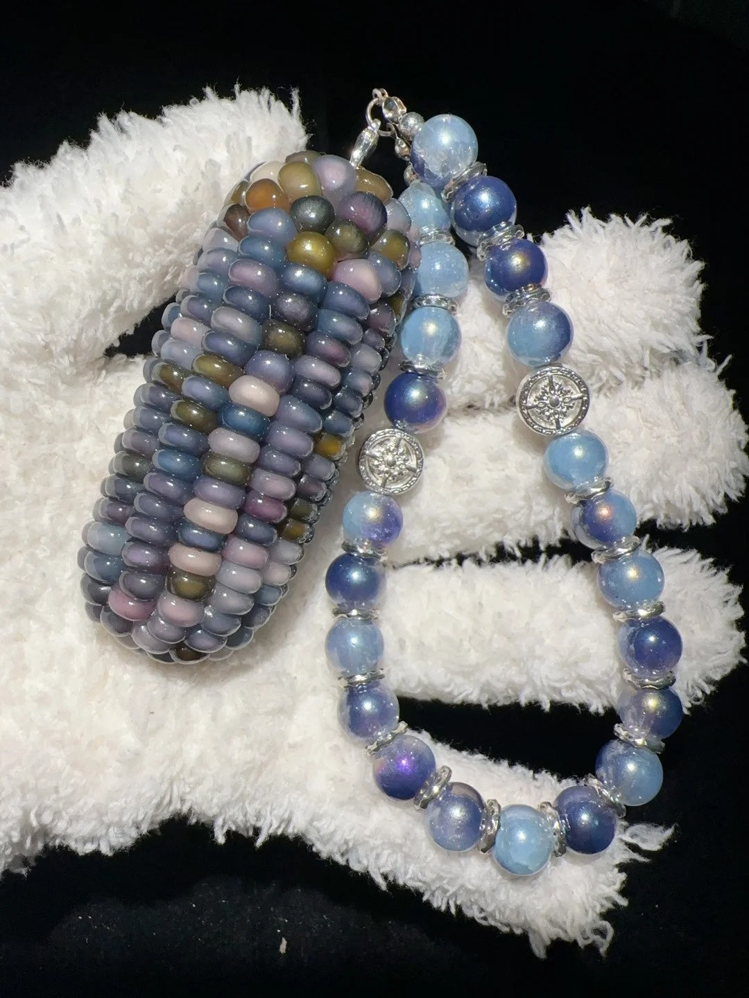 Butterfly Pea Flower Blue Clear Natural Corn Charms for Fidgeting