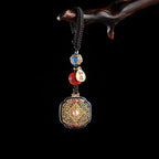 Fortune Jewel Fu Character Blessing Ruyi Charm Key Chain