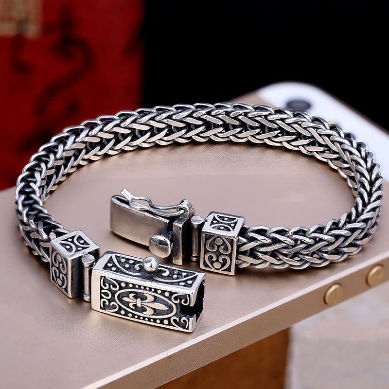 Fortune Jewel Retro Dragon Keel Braided Design Balance Healing Bracelet