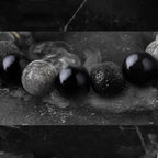 Fortune Jewel Black Obsidian Lava Rock Stone Yin Yang Strength Bracelet