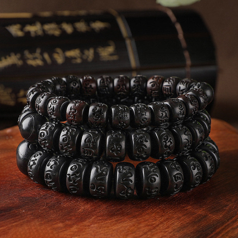 Fortune Jewel Tibetan Lightning Strike Wood Protection Bracelet