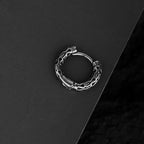 Fortune Jewel Retro Pattern Titanium Steel Balance Earrings