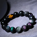 Fortune Jewel "Sending Balance and Protection" Rainbow Obsidian Bracelet Includes Gift Message Card Fortune Jewel