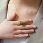Fortune Jewel Round Cyan Jade Luck Necklace Pendant