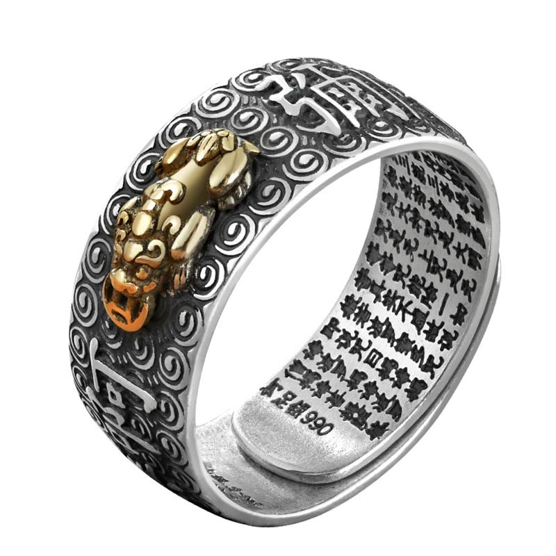 Fortune Jewel Chinese Zodiac Natal Buddha Wealth Luck Adjustable Ring Fortune Jewel