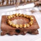 Fortune Jewel  Anxiety Stress Healing Crystal Tiger Eye Bead Bracelet