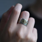Fortune Jewel Five-Emperor Coins Balance Adjustable Ring