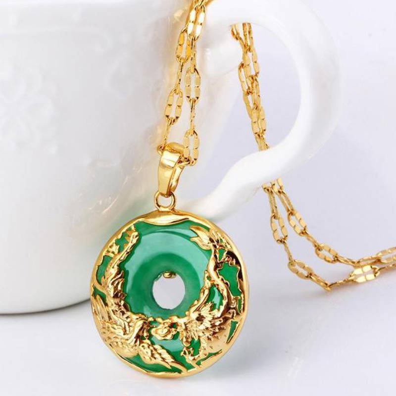Fortune Jewel Natural Jade Prosperity Necklace Fortune Jewel