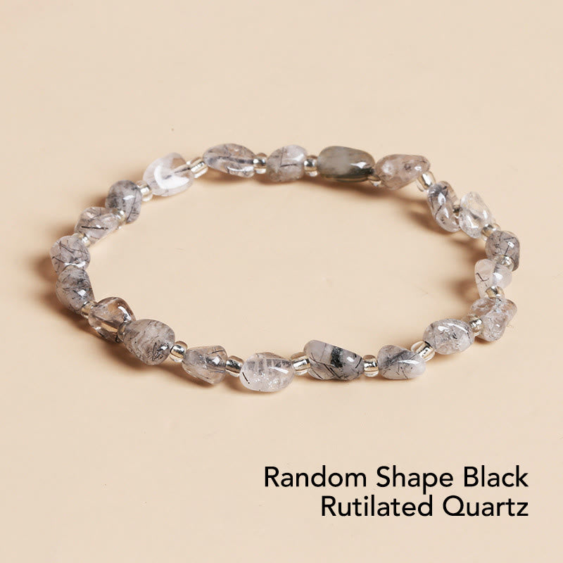 Fortune Jewel Natural Irregular Shape Stone Crystal Meditation Balance Bracelet