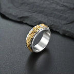 Fortune Jewel Dragon Titanium Steel Stimulation Rotatable Ring Fortune Jewel