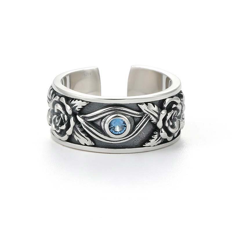 Fortune Jewel Eye Of Horus Crystal Protection Adjustable Ring