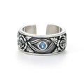 Fortune Jewel Eye Of Horus Crystal Protection Adjustable Ring Fortune Jewel