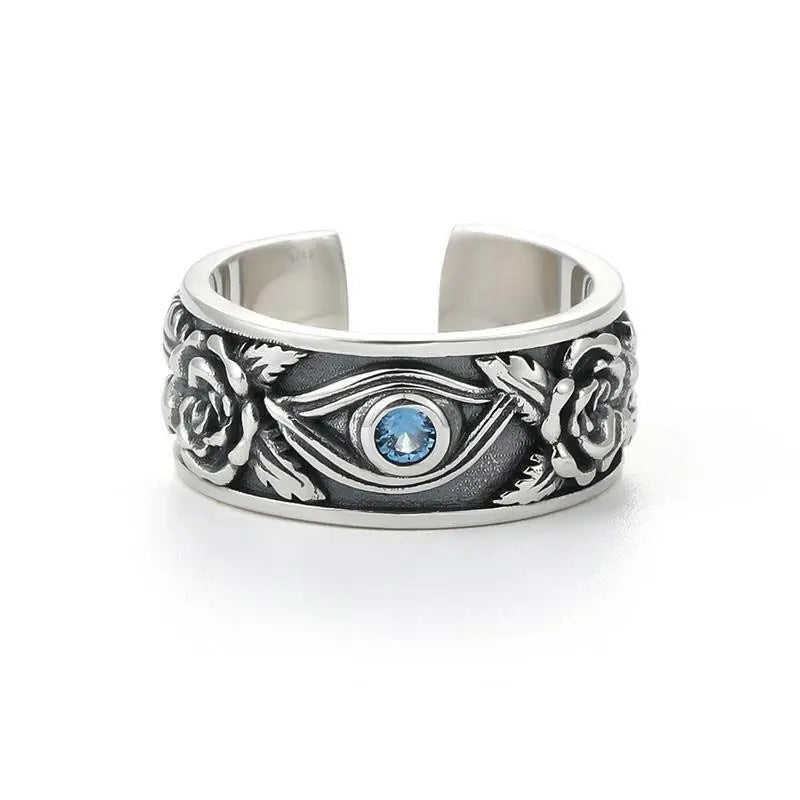 Fortune Jewel Eye Of Horus Crystal Protection Adjustable Ring Fortune Jewel