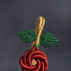 Fortune Jewel Rose Flower Rope Eight Thread Peace Knot Luck Handmade Bracelet