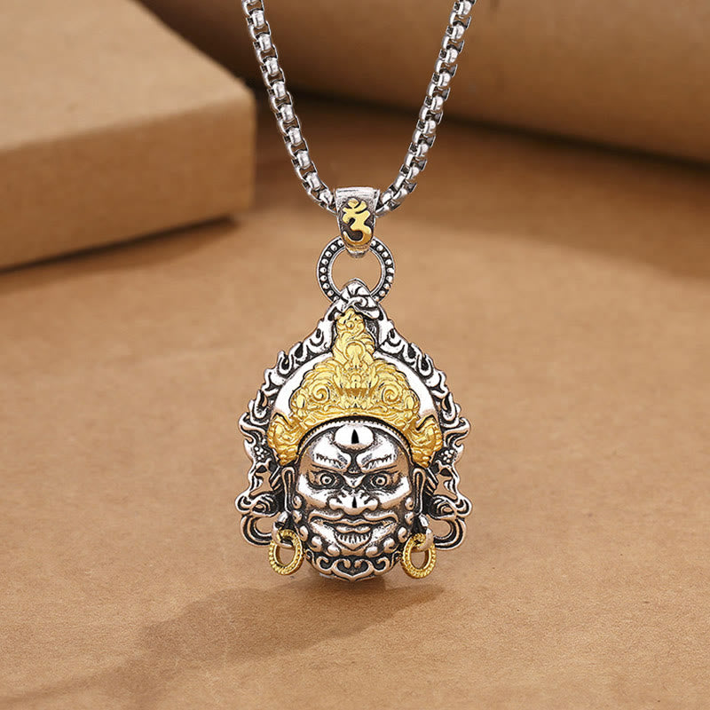 Fortune Jewel Yellow God of Wealth Amulet Copper Luck Necklace Pendant