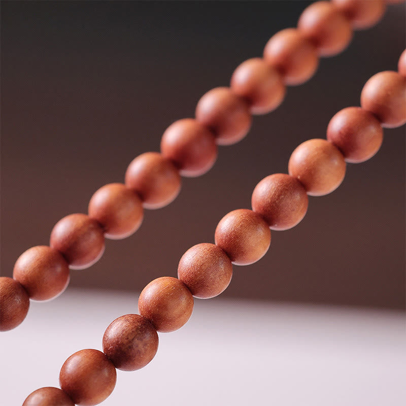 Fortune Jewel Sandalwood Hetian Jade Protection Double Wrap Bracelet