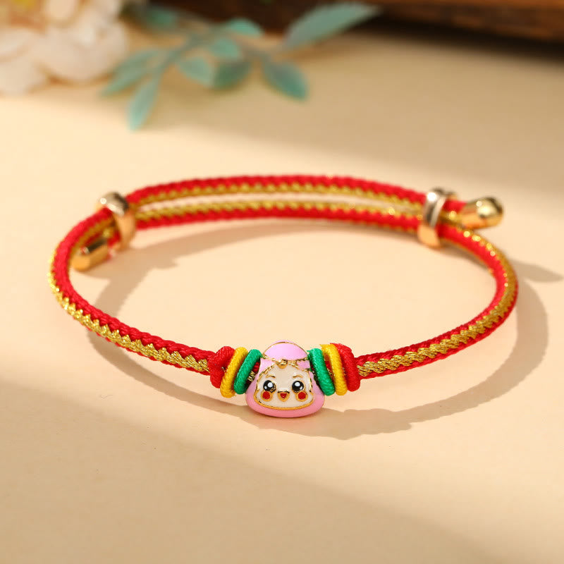Fortune Jewel Colorful Rope Zongzi Pattern Luck Handmade Child Adult Bracelet