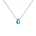 Crystal Ocean Drop Purification Clavicle Necklace