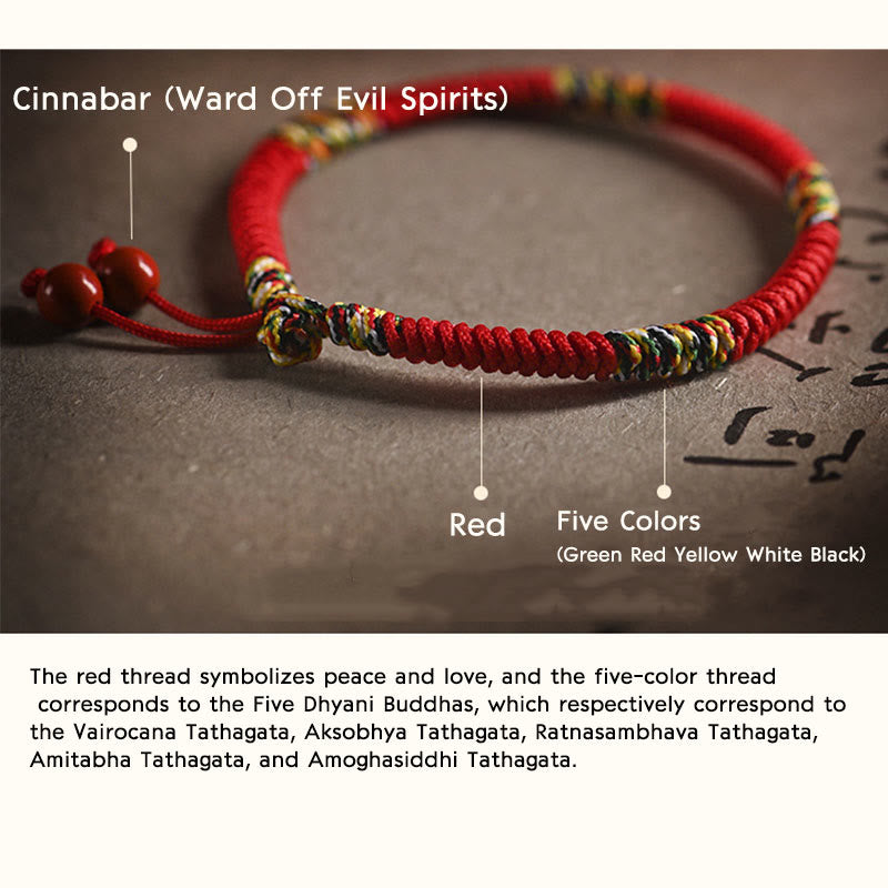Fortune Jewel Five Colors King Kong Knot String Protection Luck Bracelet