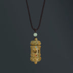 Fortune Jewel Tibet Green Sandalwood Rosewood Om Mani Padme Hum Lotus Positive Soothing Necklace Pendant Fortune Jewel