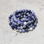 Fortune Jewel Natural Blue Aventurine Lotus Peace Necklace Bracelet