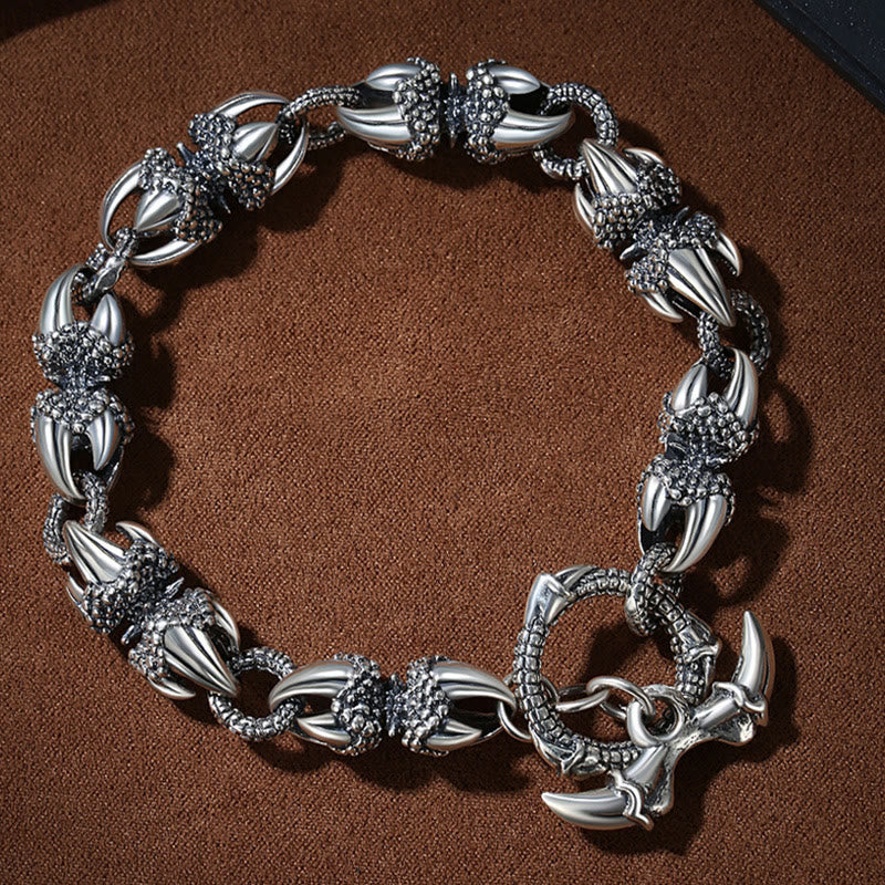 Fortune Jewel Dragon Claw Engraved Strength Protection Bracelet