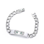 Fortune Jewel Tiger Copper Luck Cuff Chain Bracelet