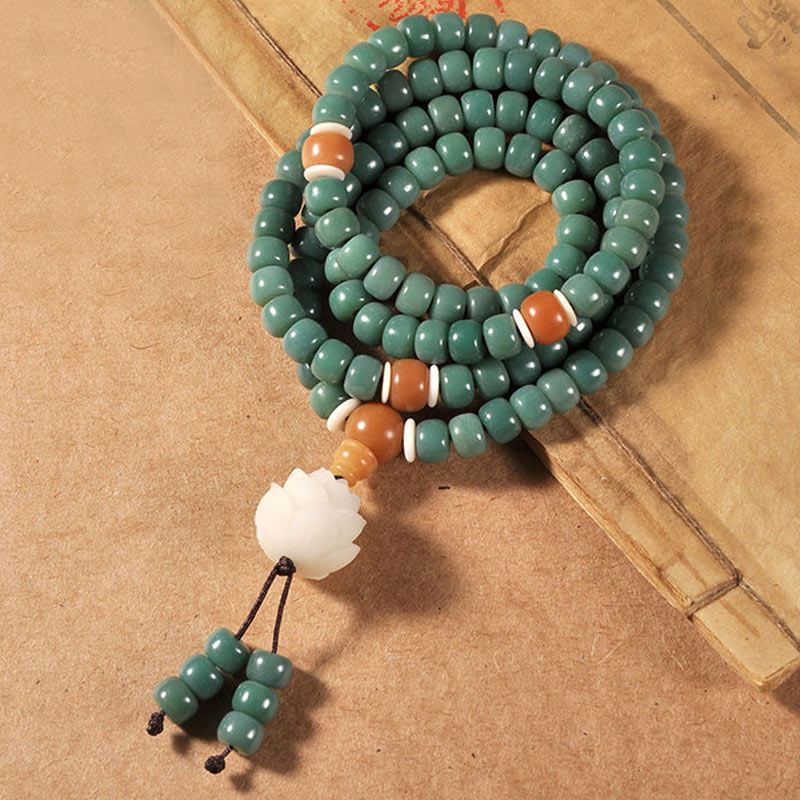 Fortune Jewel Lotus Cyan Bodhi Seed Success Bracelet Fortune Jewel