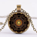 Fortune Jewel Sacred Sri Yantra Time Gemstone Necklace