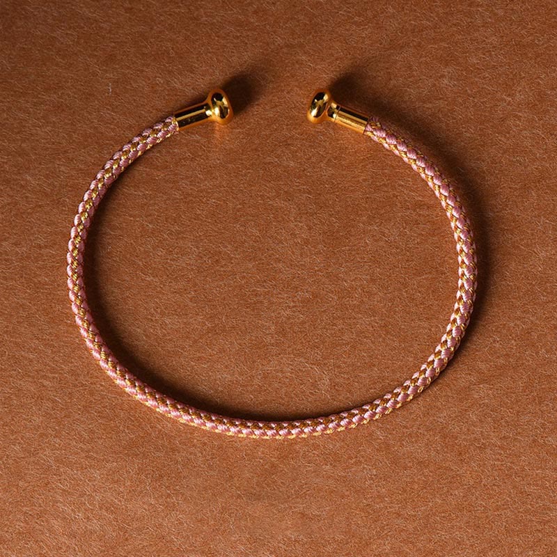 Fortune Jewel Simple Design Handmade Luck Braid String Cuff Bracelet