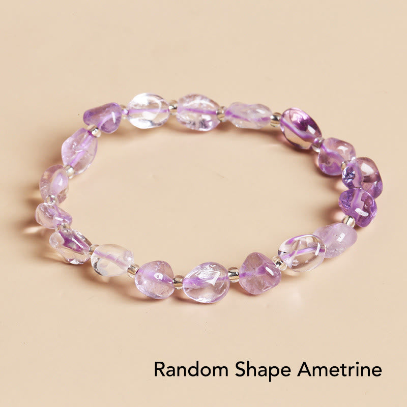 Fortune Jewel Natural Irregular Shape Stone Crystal Meditation Balance Bracelet