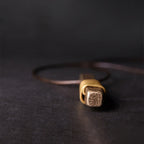 Fortune Jewel Vintage Textured Design Brass Copper Wealth Necklace Pendant