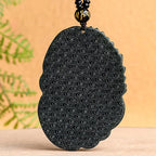 Fortune Jewel Hetian Cyan Jade Dragon Success Harmony Necklace Beaded String Pendant Fortune Jewel