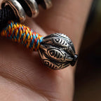 Fortune Jewel Tibetan Om Mani Padme Hum Carved Amulet Double Wrap Bracelet