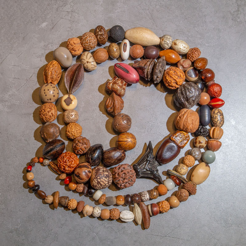 Fortune Jewel 108 Mala Beads Bodhi Seed Luck Wealth Bracelet Wrist Mala