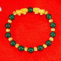 Fortune Jewel Electroplating Golden Double Pixiu Wealth Bracelet