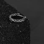 Fortune Jewel Retro Pattern Titanium Steel Balance Earrings