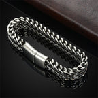 Fortune Jewel Fish Scale Magnetic Buckle Titanium Steel Balance Bracelet Bangle