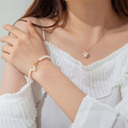 Fortune Jewel Pearl Cat Paw Healing Chain Bracelet