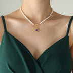 Fortune Jewel Pearl Zircon Wealth Charm Necklace Pendant