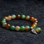Fortune Jewel Tibetan Natural Green Agate Healing Bracelet
