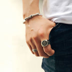 Fortune Jewel 925 Sterling Silver Sanskrit Design Carved Protection Adjustable Ring