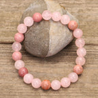 Fortune Jewel 108 Mala Beads Pink Crystal Love Tassel Bracelet