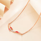 Fortune Jewel 925 Sterling Silver Koi Fish Luck Zircon Prosperity Necklace Pendant
